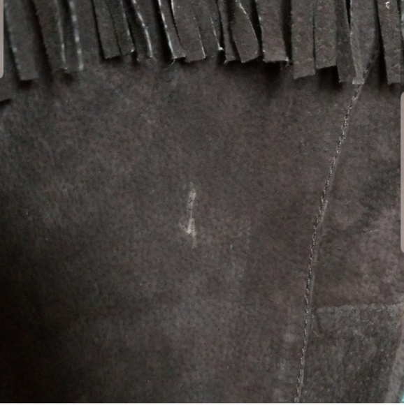 Vintage Leather Fringe Cropped Jacket - Picture 6 of 8